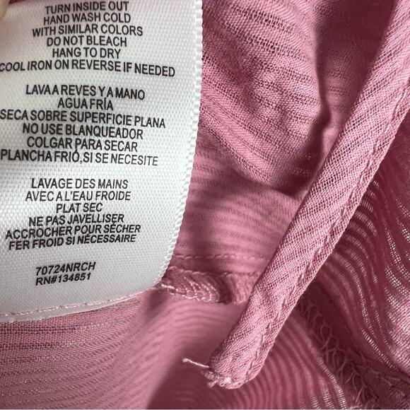 NWT Wayf Bell Sleeve Tie Front Pink Cotton Peasant Top Sz XS Castle Core Cosplay - Picture 5 of 6